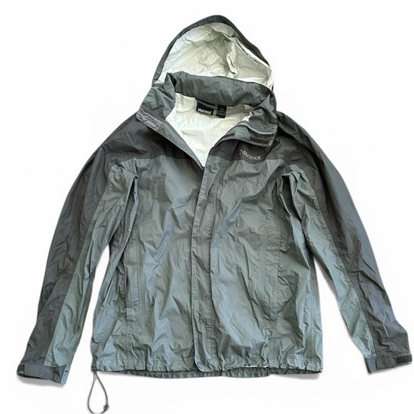Marmot Other - Marmot Hooded Gray Two Toned Rain Shell with Light Lining